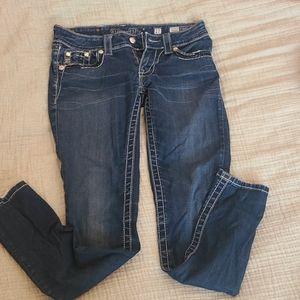 Size 27 Dark wash Miss Me jeggings